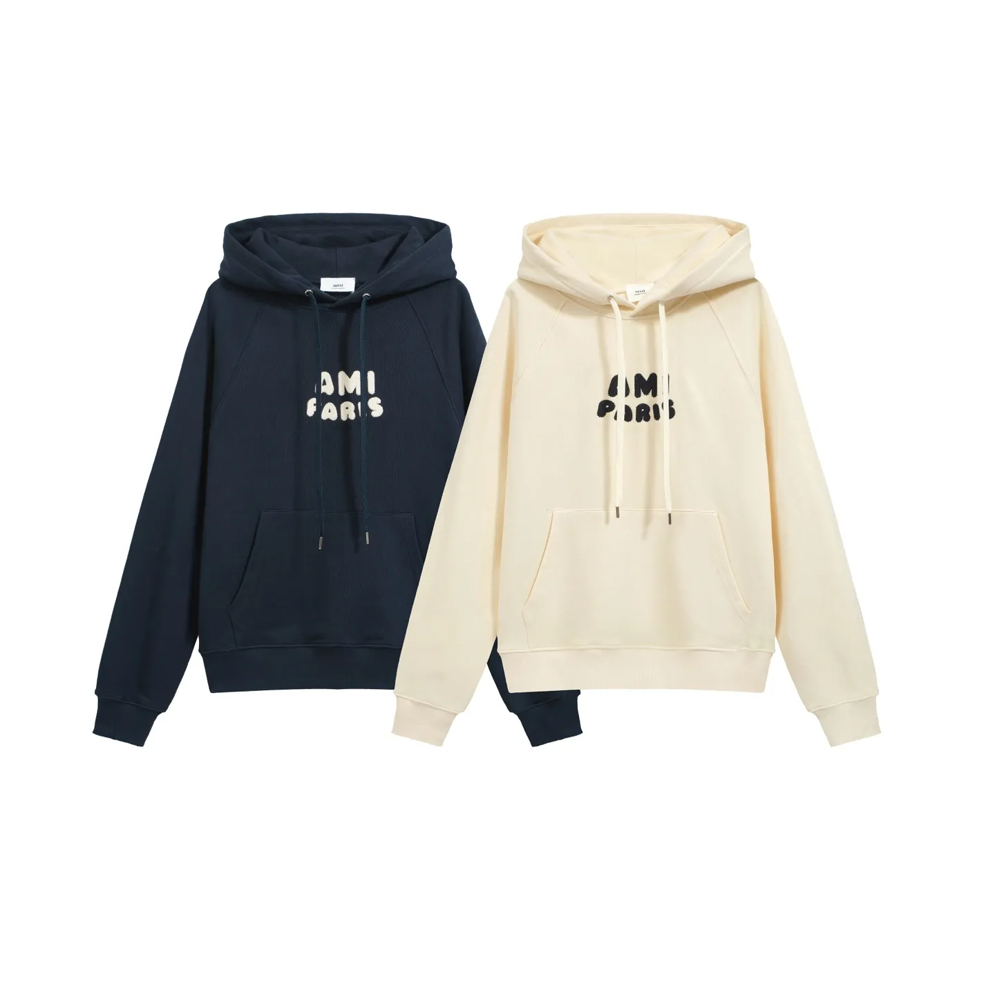 Apricot In Stock❤️‍🔥 A 9005#AM minimalist style letter logo embroidered hooded sweatshirt Apricot Deep Royal Blue S-XL size 46 A 9005#24022009